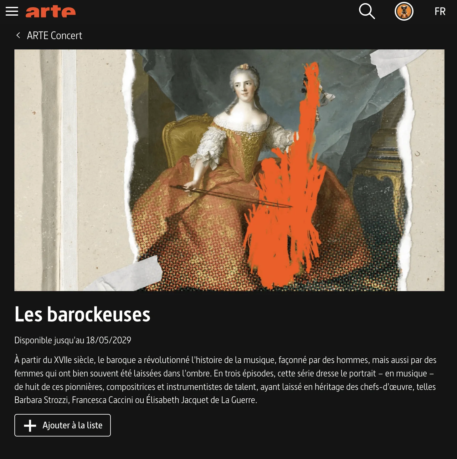 Les Barockeuses, série documentaire diffusée sur Arte